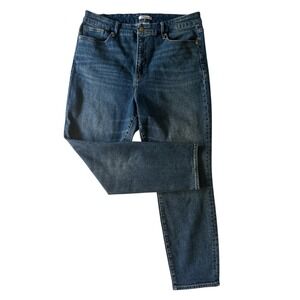 Good American Good Curve‎ Women's Blue Jeans High Rise Straight Leg Size 18